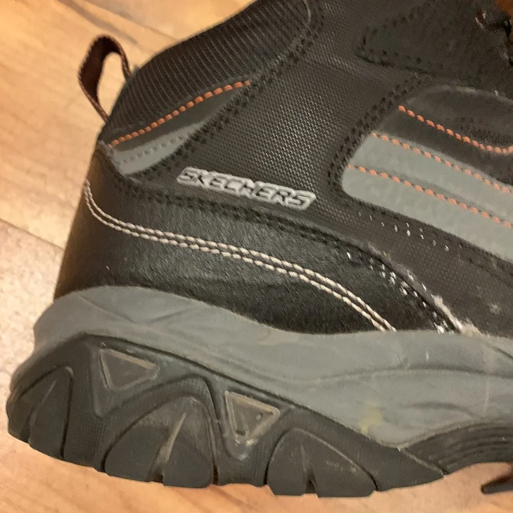 Skechers M-Fit After Burn Geardo size 11 mid hikers shoes boots black gray VGUC